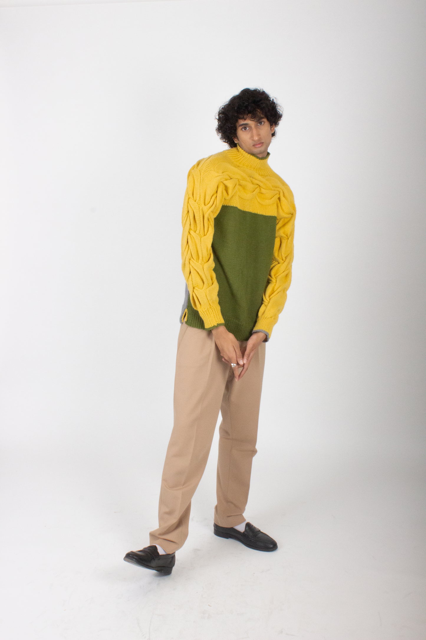 Hand Knitted Cable Sweater