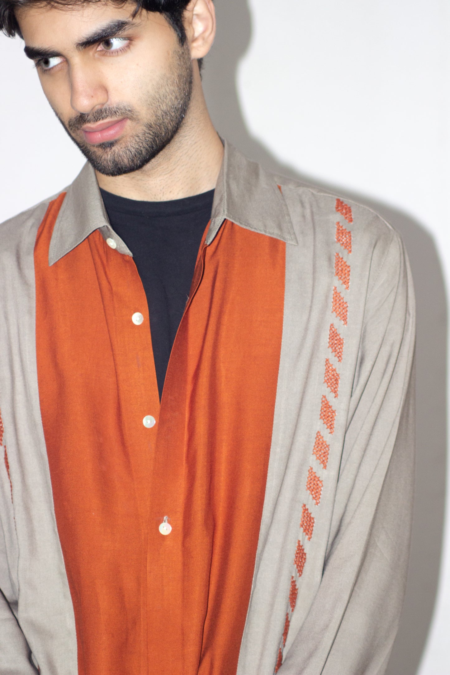 Hand Embroidered Bowler Shirt