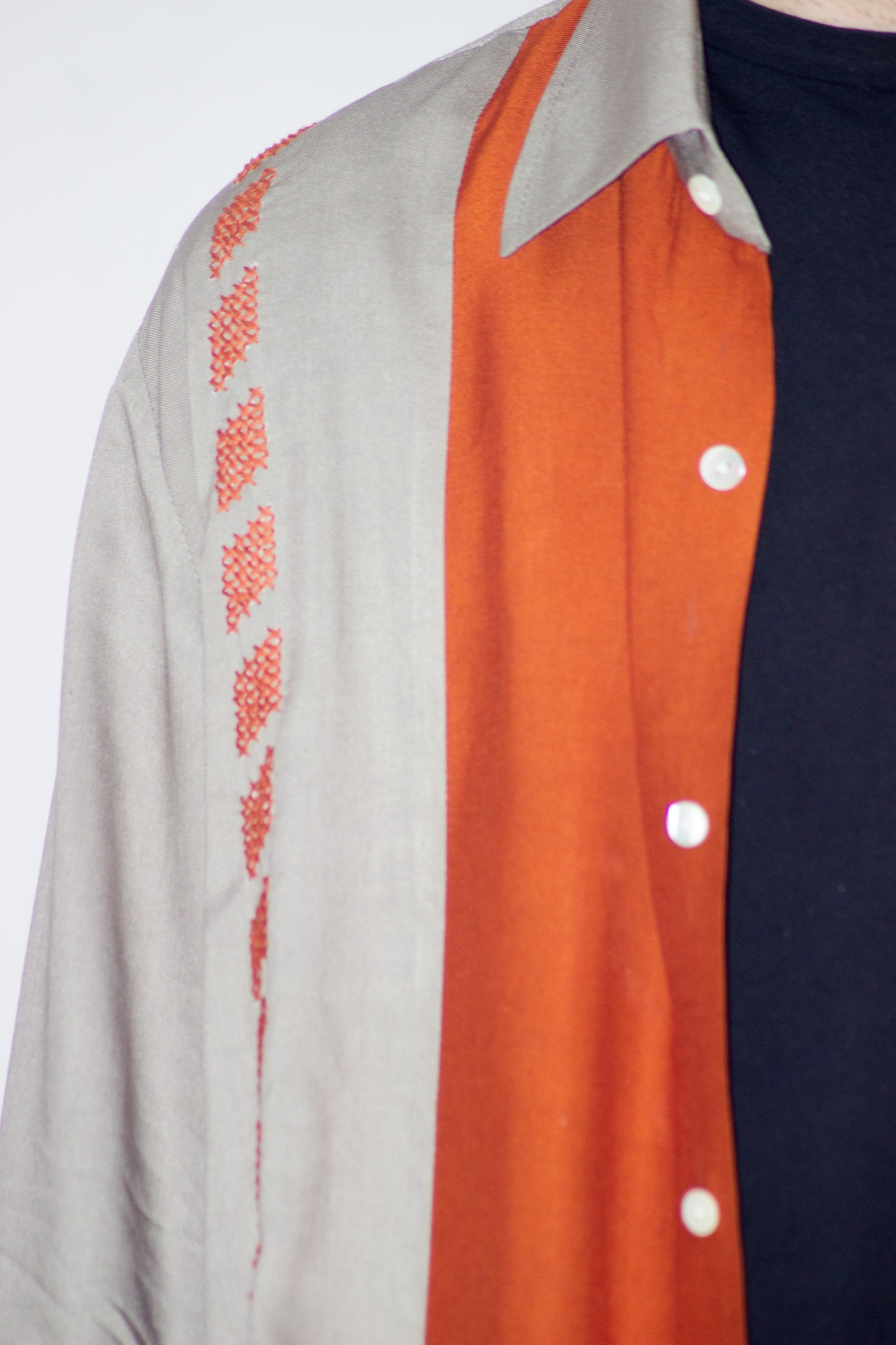 Hand Embroidered Bowler Shirt