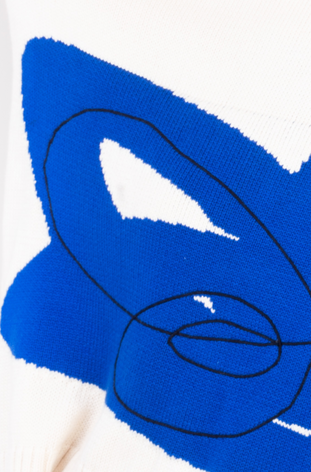 V Neck Embroidered Doodle Sweater