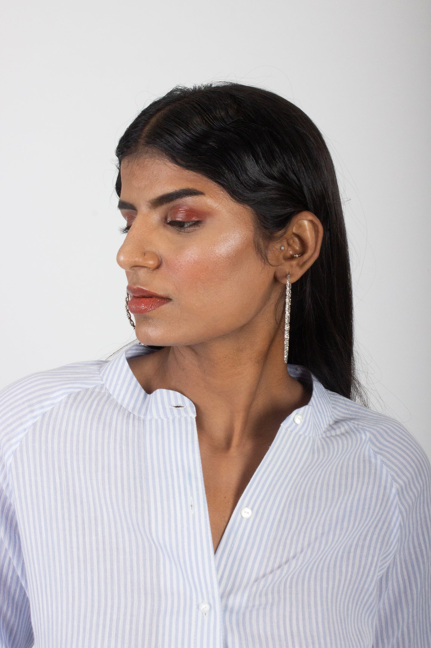 Sky Blue Striped Shirt
