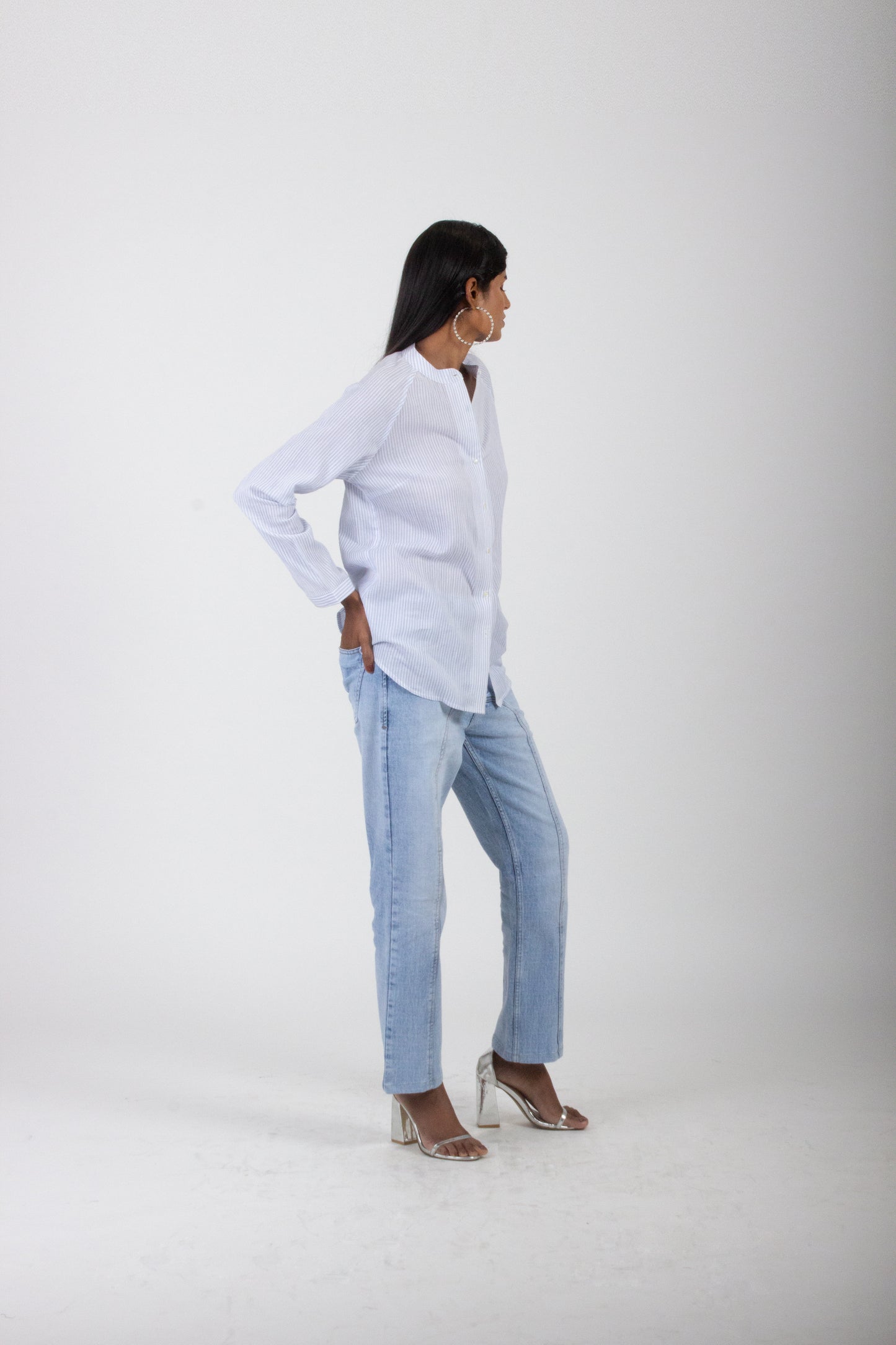 Sky Blue Striped Shirt