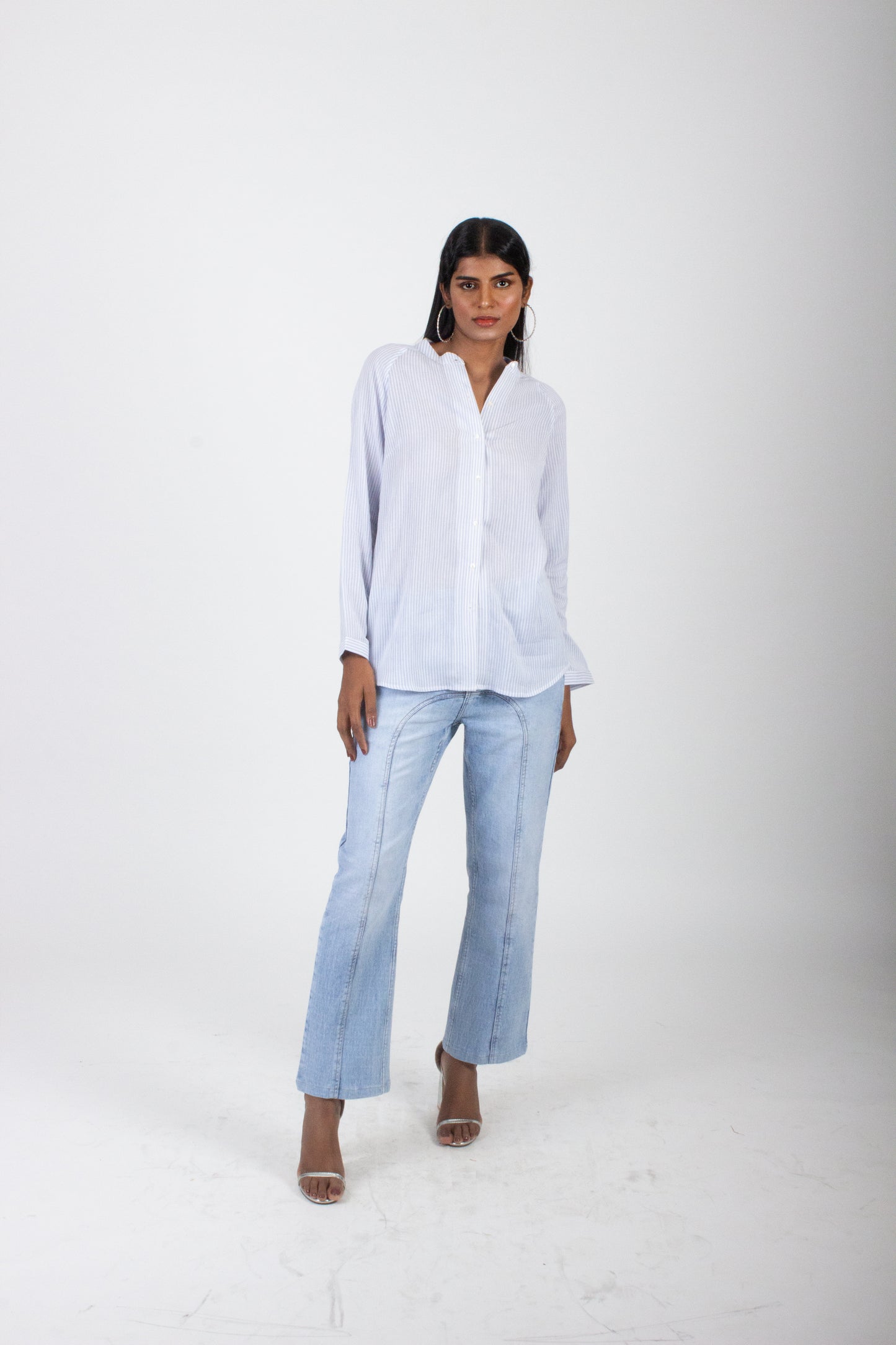 Sky Blue Striped Shirt