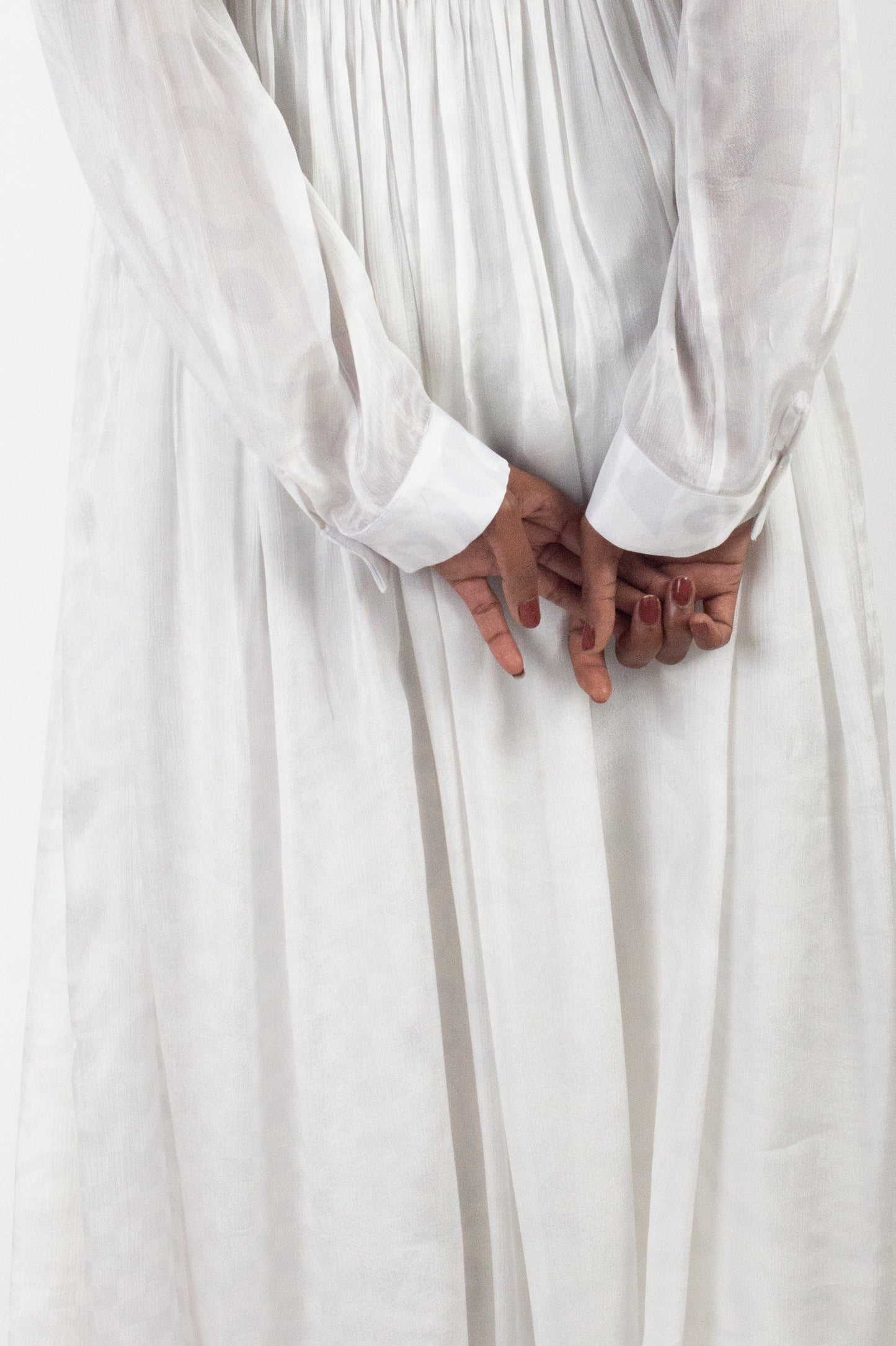 Silk Tie-Up Evergreen Dress