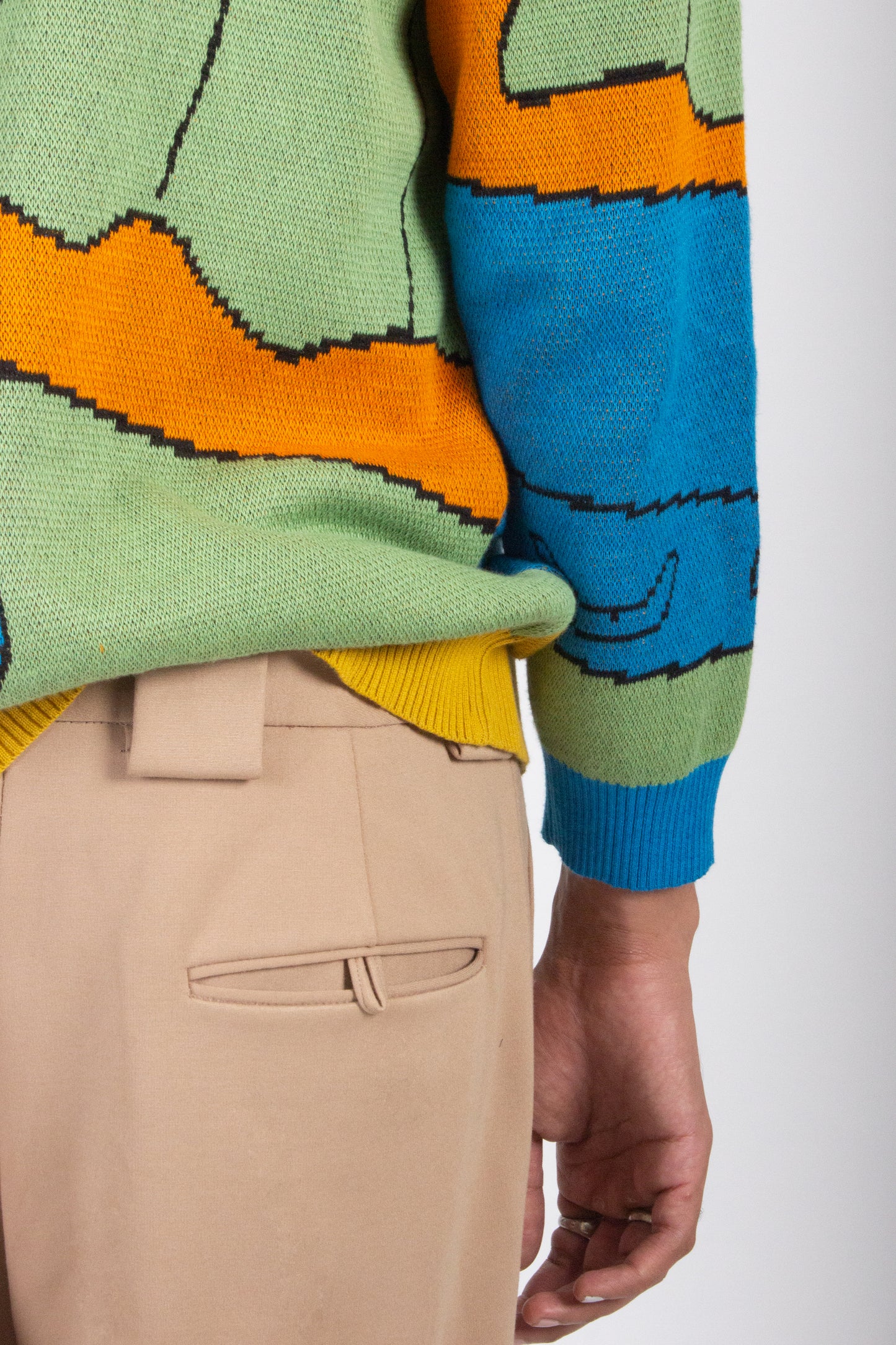 Beige Knitted Trouser