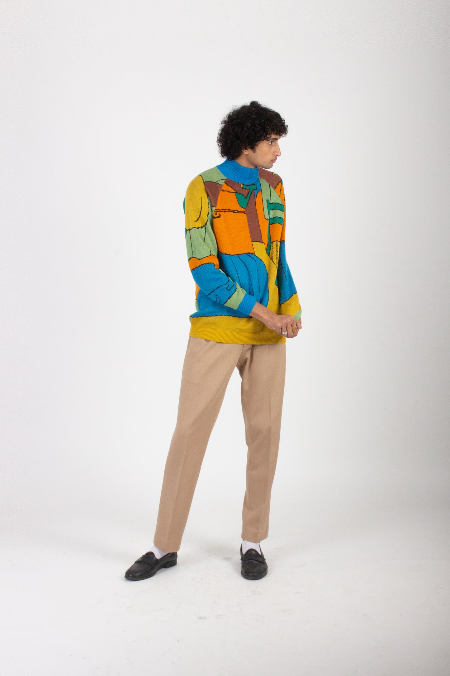 Beige Knitted Trouser