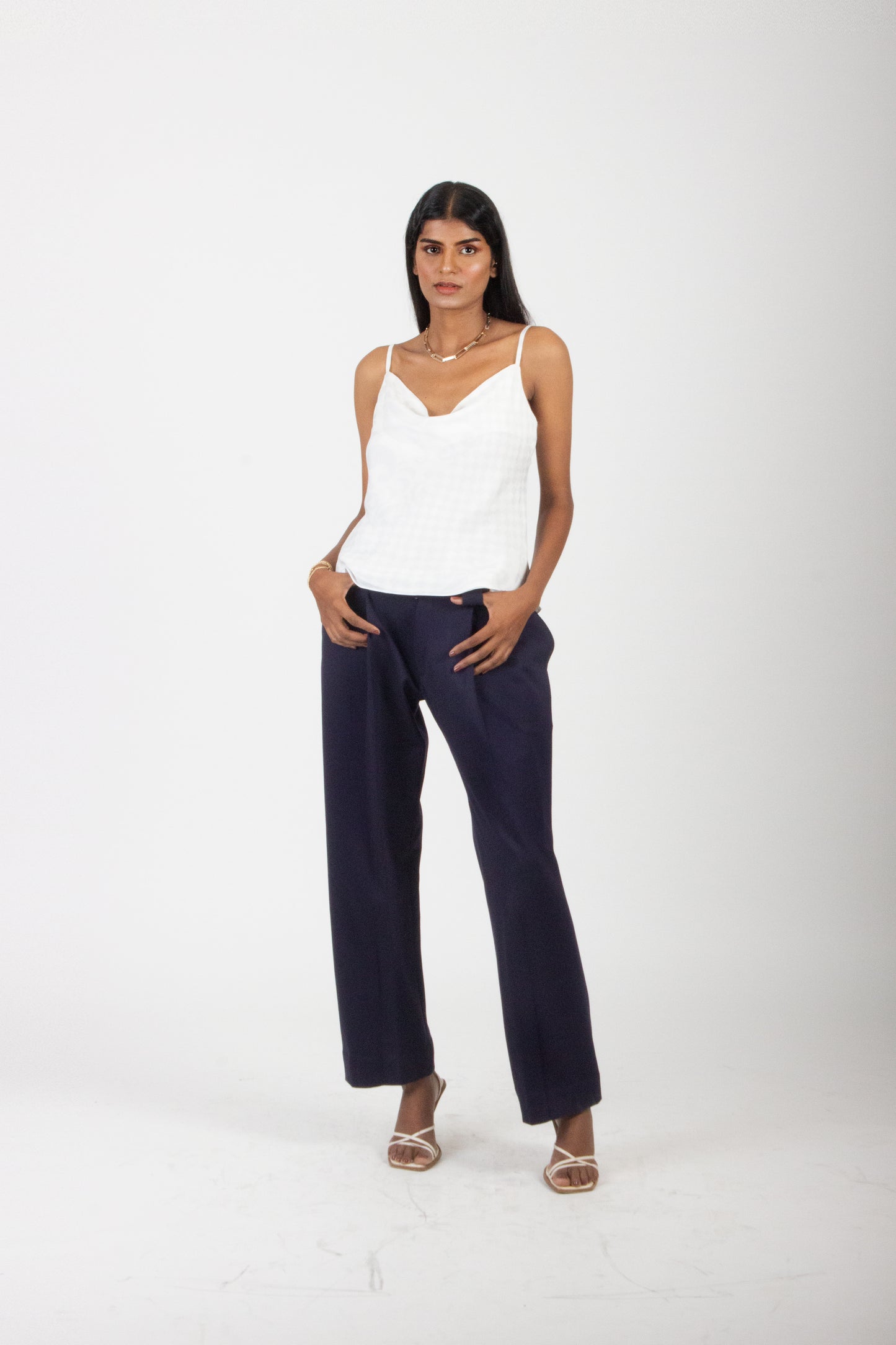 Navy Knitted Trouser