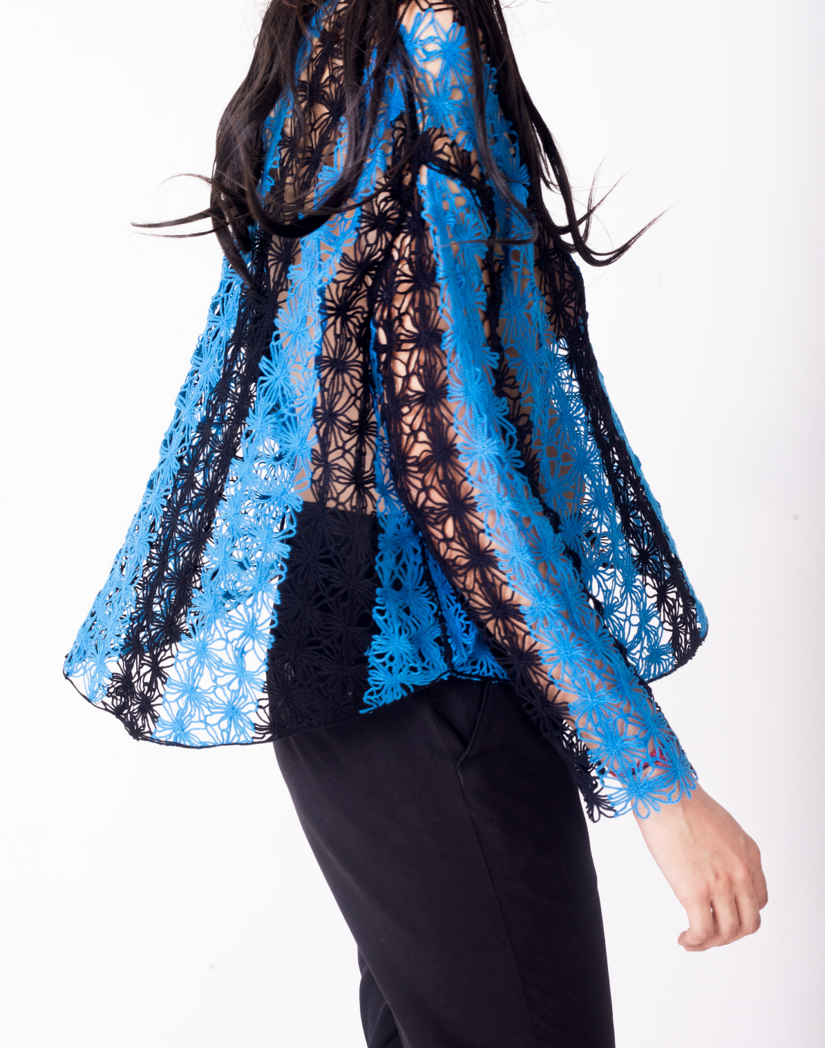 Embroidered Stripe Moon Top