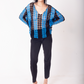 Embroidered Stripe Moon Top