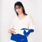 V Neck Embroidered Doodle Sweater