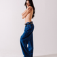 Patterned Indigo Jeans