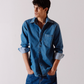 Classic Patterned Denim Shirt