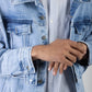 Patterned Classic Denim Jacket
