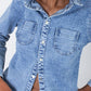 Patterned Classic Denim Shirt