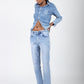 Patterned Classic Denim Shirt
